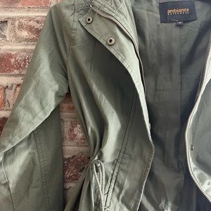 Army Green Hooded Utility Jacket